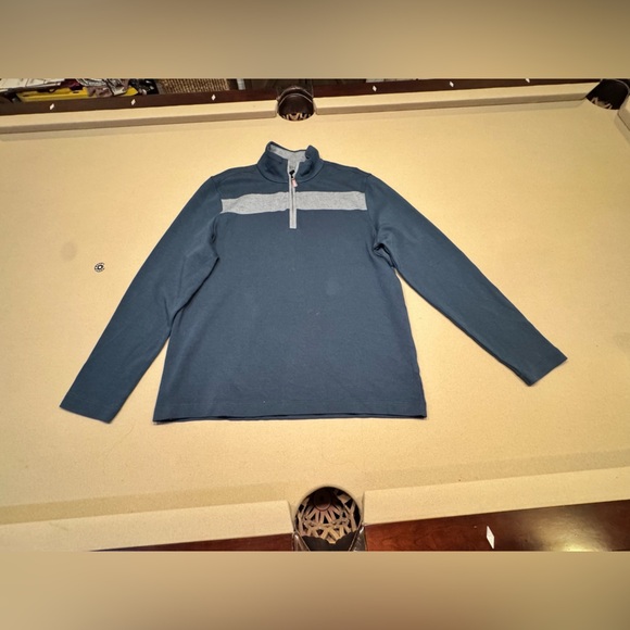 Banana Republic Blue and Gray Zip Up Sweater - Picture 1 of 5
